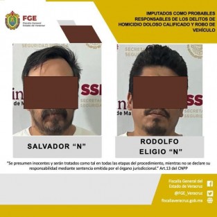 Se logró establecer la probable participación de Salvador “N” y Rodolfo Eligio “N”, por lo que se cumplimentó una orden de aprehensión en su contra como probables responsables de los delitos de homicidio doloso calificado y robo de vehículo.