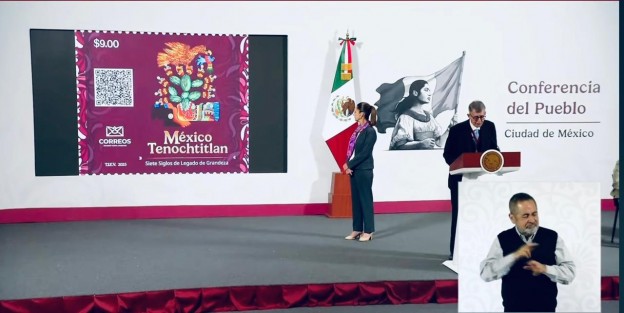 Como parte de las celebraciones por los 700 años de la fundación de México-Tenochtitlán, se presentó un timbre postal conmemorativo que rinde homenaje a la riqueza histórica y cultural del país.