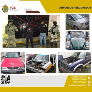 
La FGE de Veracruz informó que durante un operativo de cateo con fuerzas federales y estatales fueron asegurados vehículos que contaban con reporte de robo, carecían de placas de circulación o se encontraban en mal estado de conservación.
