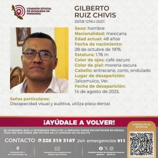Fue localizado sin vida este lunes 18 de agosto, Gilberto Ruiz Chivis, ex alcalde de Jalcomulco y médico conocido como “Doctor Chivis”, luego de haber sido reportado como desaparecido desde el pasado jueves. Aunque las autoridades mantienen hermetismo sobre el caso, el hallazgo ha generado consternación en la comunidad.
