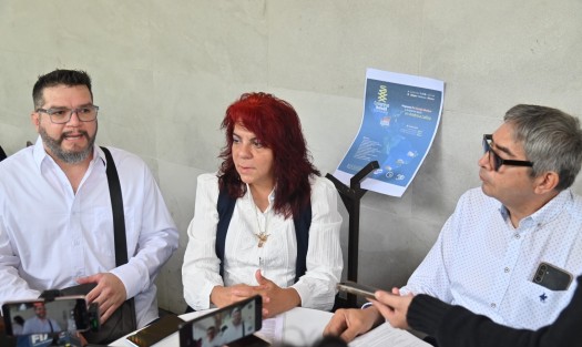 La ingeniera Alma Georgina Martínez, en conferencia de prensa, convocó a estudiantes, profesionales y público en general a participar en el Congreso Anual de la Sociedad Nuclear Mexicana 2025, que se celebrará del 7 al 10 de septiembre en la ciudad de Xalapa