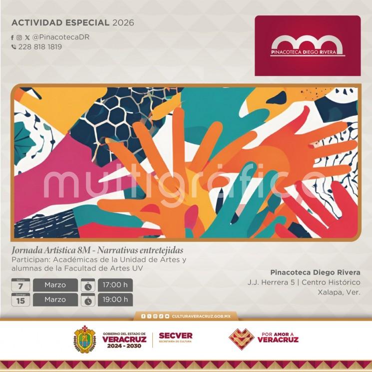 Jornada Artística 8M: Narrativas entretejidas, en la Pinacoteca Diego Rivera
