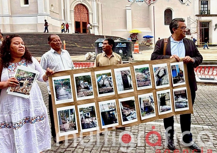 Habitantes de Tehuipango denuncian presunto despojo y daños ambientales por planta de tratamiento inoperante