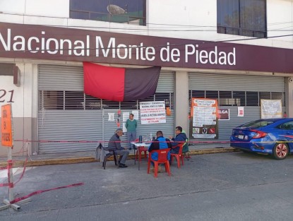 A 7 meses de huelga, trabajadores del Nacional Monte de Piedad se mantienen firmes 