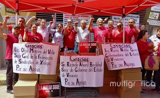 A 7 meses de huelga, trabajadores del Nacional Monte de Piedad se mantienen firmes 