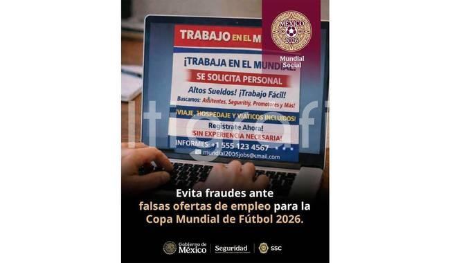 Alertan por falsas vacantes de empleo durante el Mundial 2026; podrían derivar en fraudes y abusos