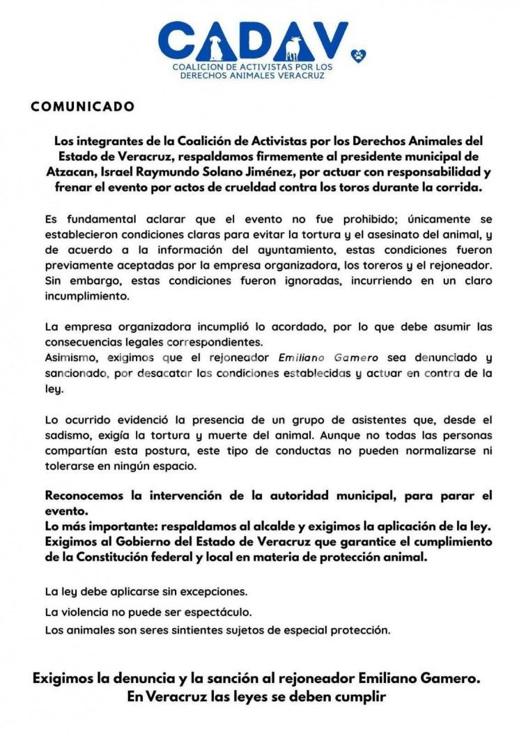 Activistas exigen sanción contra rejoneador Emiliano Gamero por presunto maltrato animal en Atzacan