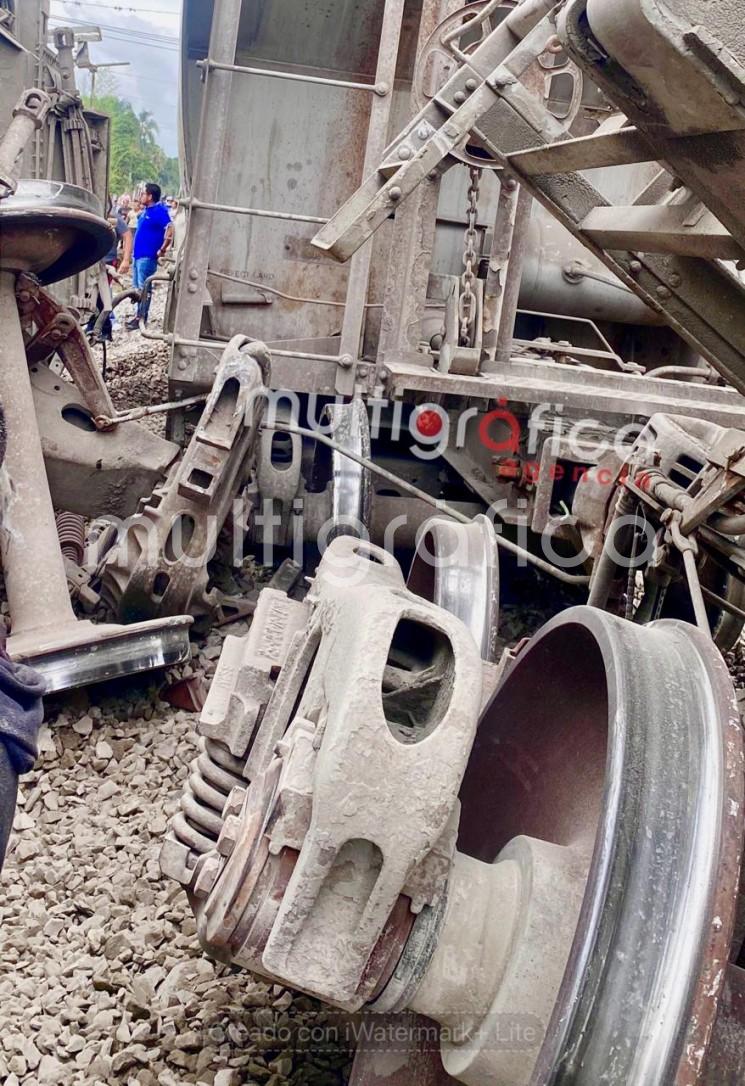 Descarrilamiento de tren en Fortín deja al menos seis vagones fuera de vías; no se reportan víctimas