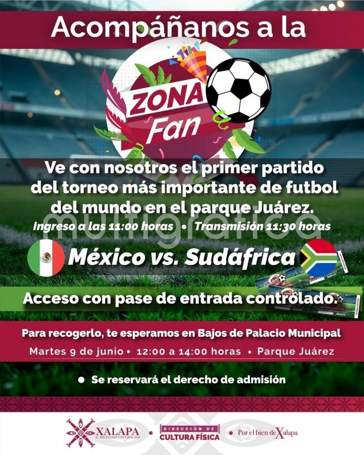 Ayuntamiento de Xalapa invita a vivir la inauguración del Mundial con transmisión del partido México vs Sudáfrica y exposición “11 sobre 11”