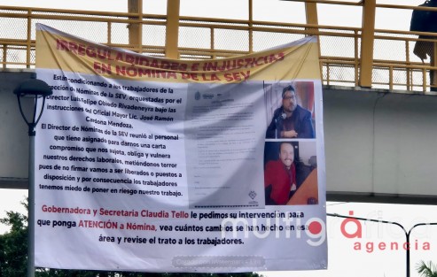De nuevo aparecen lonas denunciando irregularidades cometidas por funcionarios  en la SEV