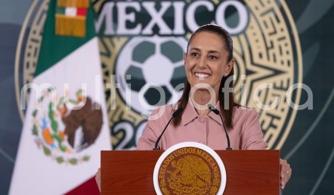 Los 520 boletos para el Mundial de Futbol que llegaron al Gobierno de México se regalaron a los ganadores del Mundial Social: CSP

La Jefa del Ejecutivo Federal resaltó que el Gobierno de México decidió que los boletos que se le asignaron se le otorgaran a los ganadores del Mundial Social
