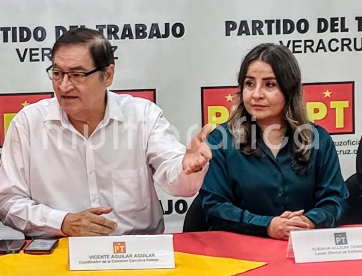 Vicente Aguilar Aguilar, coordinador de la Comisión Ejecutiva Estatal del PT en Veracruz, calificó como “una jalada” los rumores sobre una eventual candidatura de Eric Cisneros Burgos a una diputación por Coatepec en 2027 y advirtió que dicha postulación no sería viable para el partido.
