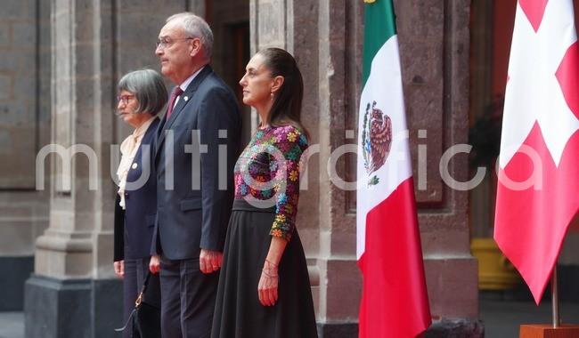 CSP recibe en Palacio Nacional al Presidente de la Confederación Suiza, Guy Parmelin