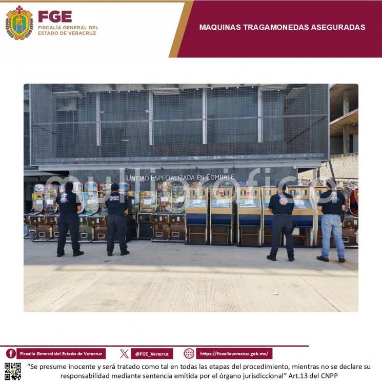 Golpe a la extorsión: asegura UECS 65 máquinas tragamonedas en la ciudad de Veracruz