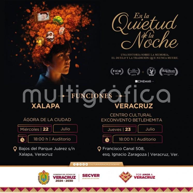 Invita SECVER al estreno del cortometraje En la quietud de la noche en Xalapa y Veracruz
