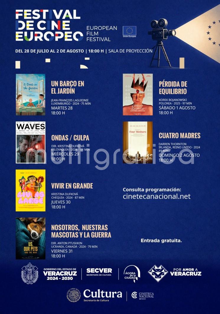 SECVER y la Cineteca Nacional presentan Festival de Cine Europeo en el Ágora de la Ciudad