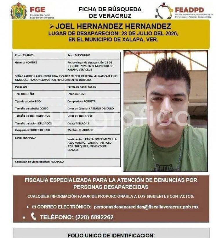 Taxista desaparece tras realizar un viaje; su unidad fue abandonada en Cerro Gordo