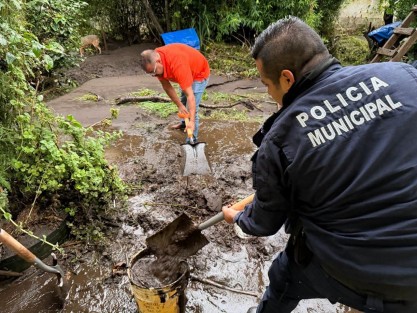 Continúan trabajos tras desbordamiento del río Sedeño en Acajete