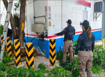 Catea FGR inmueble en la colonia Valente Díaz en Veracruz y asegura más de dos mil litros de gas L.P.
