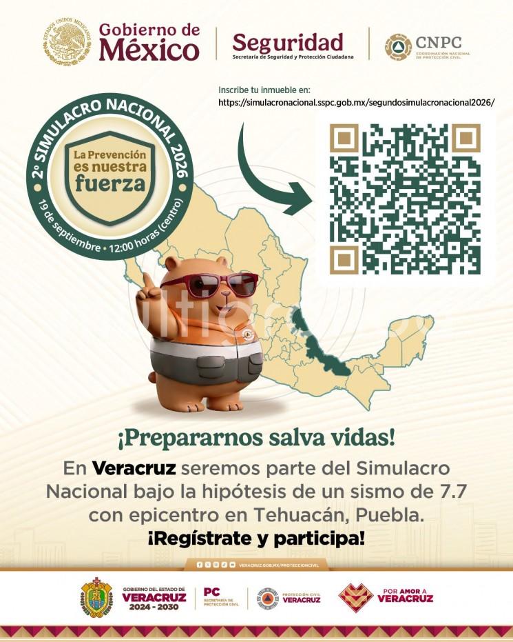Invita Protección Civil a registrar inmuebles para el Segundo Simulacro Nacional