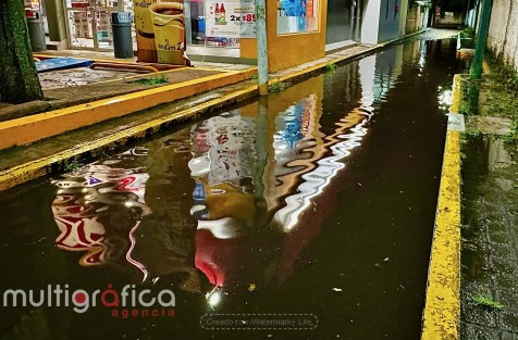 Lluvias generan encharcamientos en Xalapa
