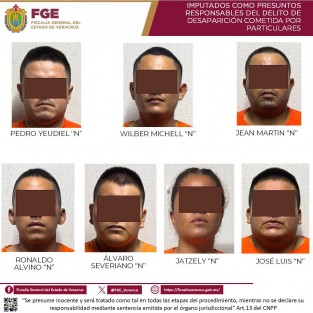 Siete presuntos integrantes de grupo delincuencial a prisión preventiva por desaparición de servidora pública en Poza Rica