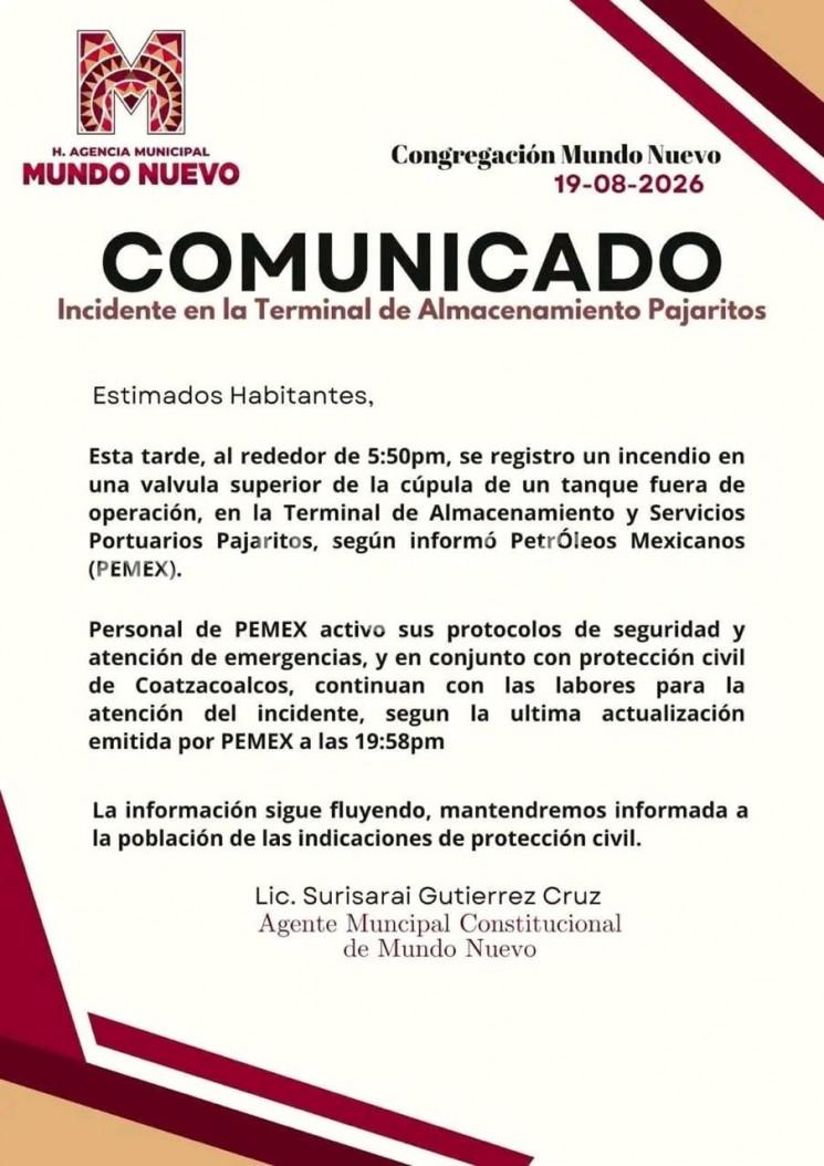 ?
Mundo Nuevo emite aviso a la población por incendio en Terminal Pajaritos
