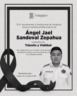 Fallece elemento de tránsito y vialidad de Zongolica tras choque contra camión de volteo
