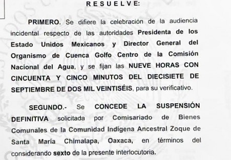 Suspensión definitiva pone freno al acueducto Uxpanapa–La Cangrejera