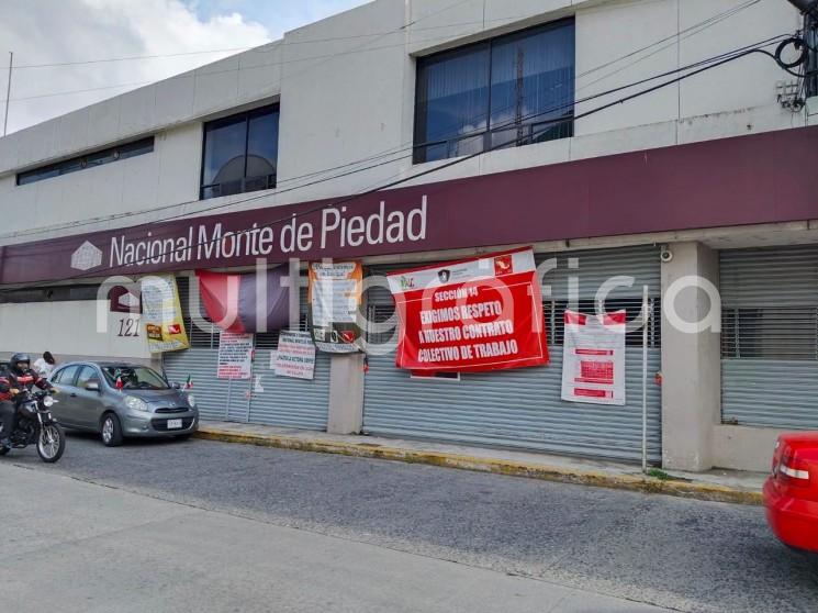A casi un año y se mantiene la huelga en las sucursales del Nacional Monte de Piedad