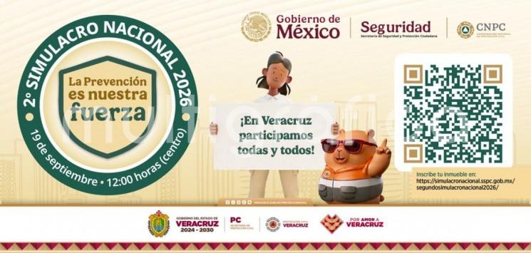 Veracruz se suma al simulacro nacional este sábado; sonarán celulares a las 12:00