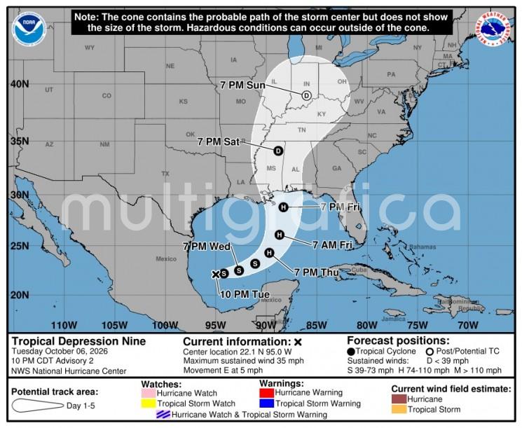 
Depresión Tropical 9 se aleja de Veracruz; disminuirá potencial de lluvias: SPC
