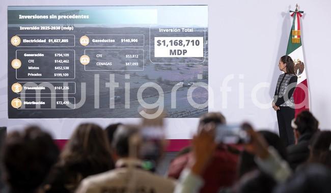 CSP destaca inversión histórica de cerca de 1.2 billones de pesos en el sexenio para electricidad y Gasoductos

-Es un muy buen equipo el que trabaja en el sector energético, bajo la coordinación de Luz Elena y la directora de Comisión Federal de Electricidad, y Cuitláhuac, director de Cenagas-, destacó