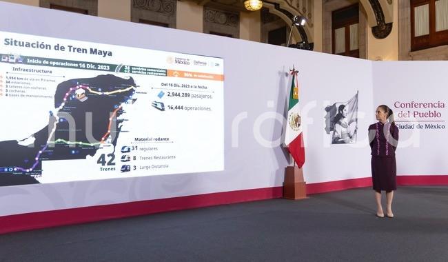 Mexicana de Aviación, AIFA, Tren Maya y Grupo Mundo Maya cumplen sus objetivos y van de acuerdo con su planeación: CSP

Y se van cumpliendo cada mes los objetivos planteados. Y tienen su punto de equilibrio cada una de las empresas, puntualizó
