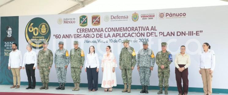 Conmemora Rocío Nahle 60 años del Plan DN-III-E y reconoce solidaridad ante inundaciones