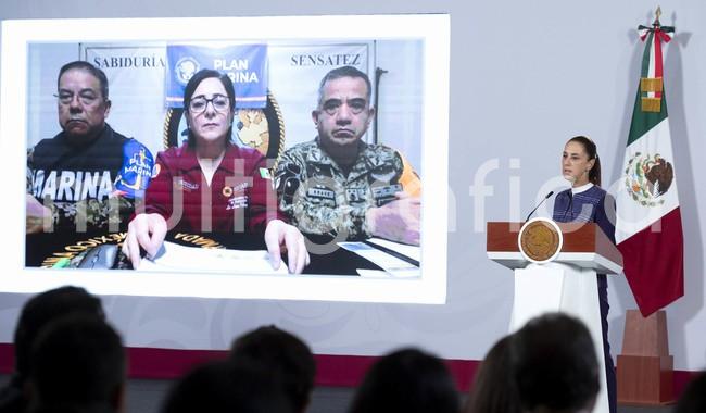 Continúa todo el apoyo del Plan Marina y el Plan DN-lll-E por el huracán Simon y la tormenta tropical Rachel: CSP

-Quiero reconocer a todos los gobernadores y gobernadoras porque han estado desde el primer momento atentos, trabajando para evitar cualquier daño mayor-, destacó
