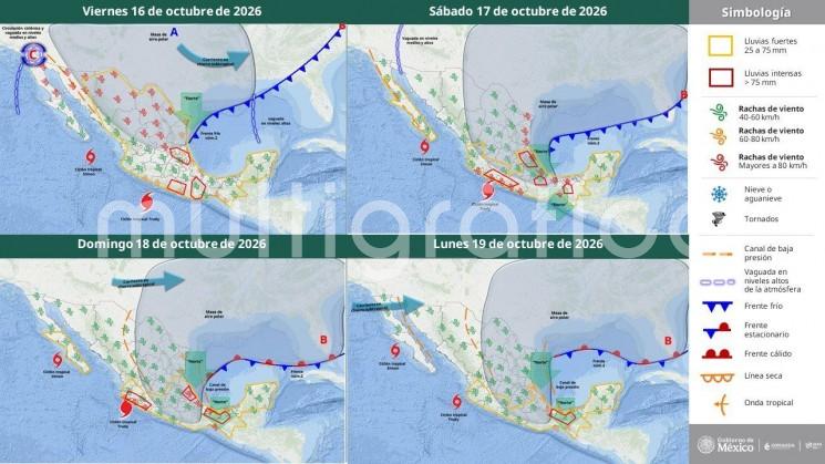 
Mantiene Veracruz Alerta Gris por lluvias intensas y evento de Norte: SPC
