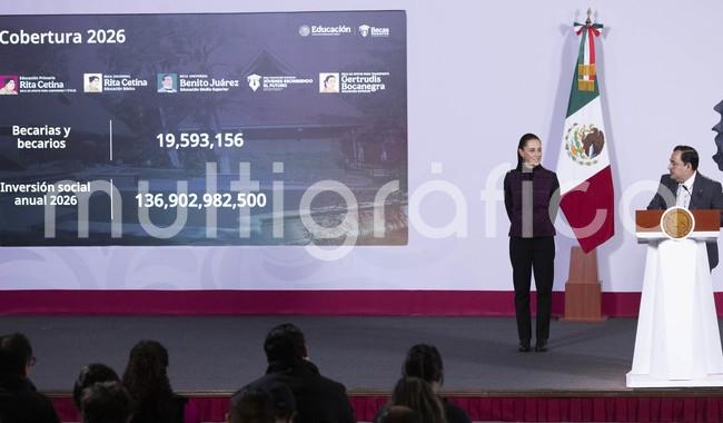 400 mil jóvenes más se inscribieron al Bachillerato Nacional; Becas para el Bienestar beneficiarán a 22 millones de estudiantes: CSP

Para la mejor Atención a las Causas que generan la violencia, la mejor política, más educación, más espacios educativos, más becas que permitan que los jóvenes estén en la escuela. Es un logro enorme, puntualizó

