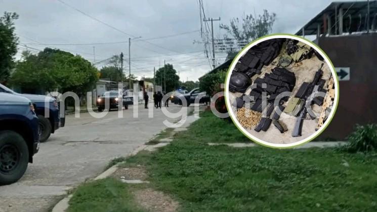 Cateo en casa de seguridad en Jáltipan deja armas, granadas y más de 600 cartuchos asegurados