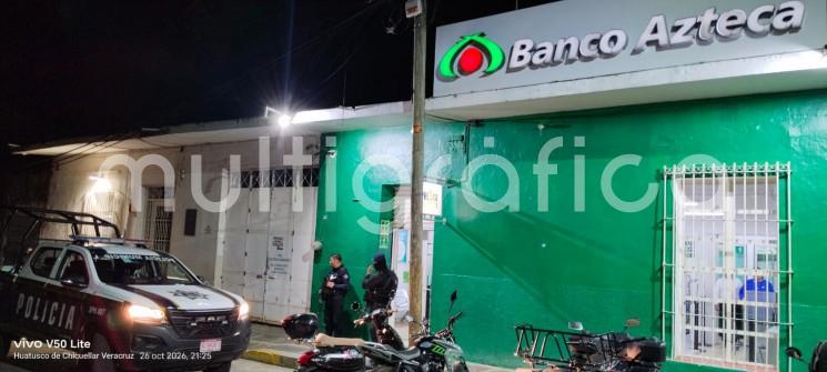 Capturan a presunto asaltante de banco Azteca tras movilización policiaca