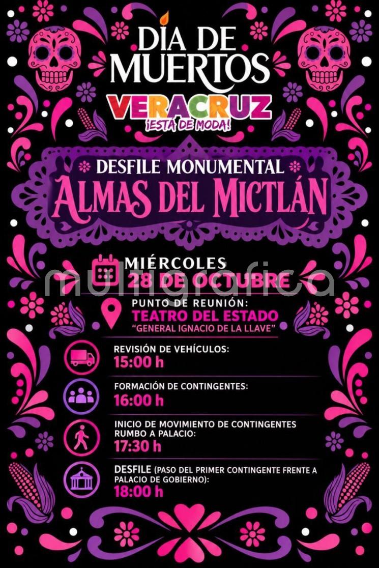 Este miércoles disfruta del Desfile Monumental Almas del Mictlán